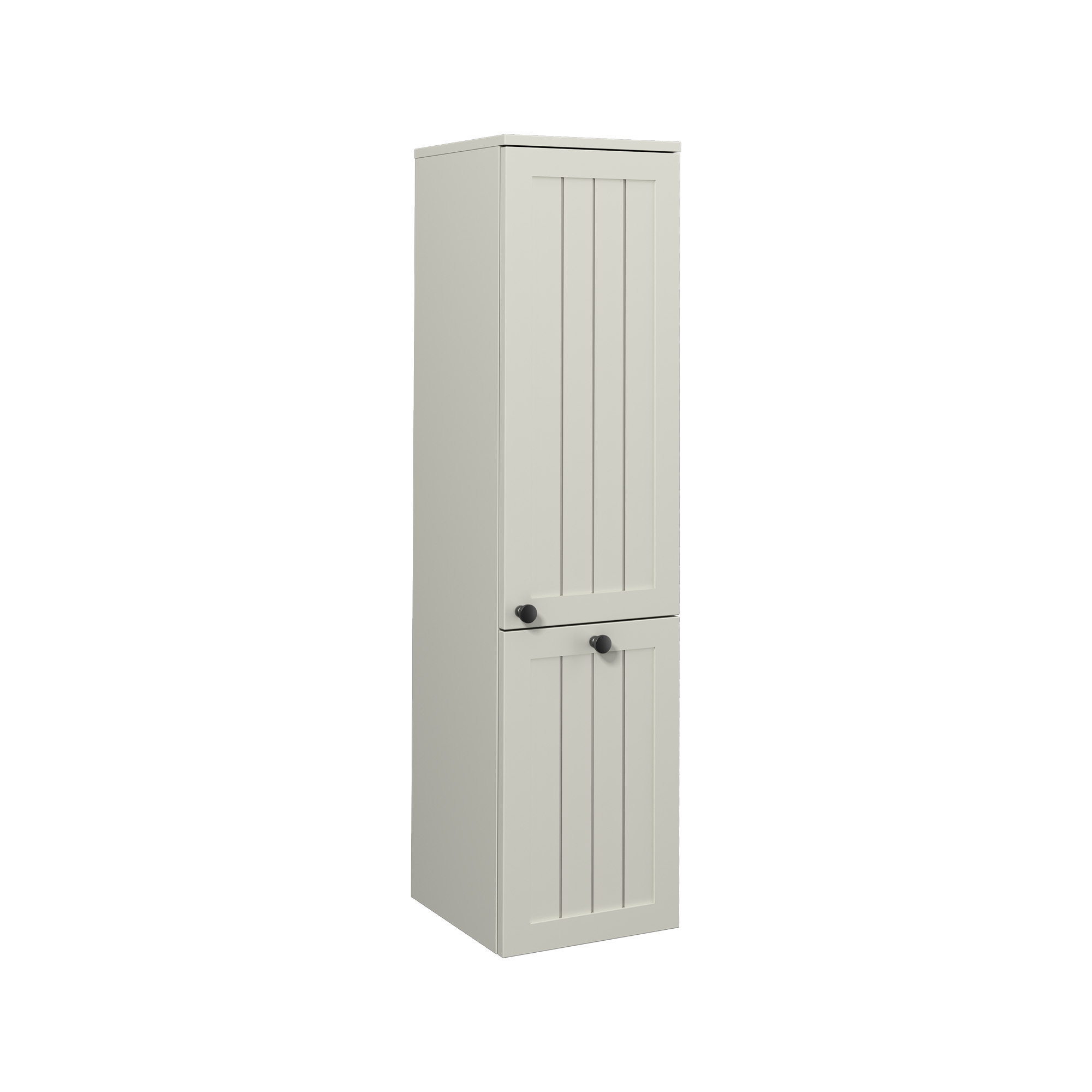 Eva Tall Cabinet, Satin Taupe Left 35 cm